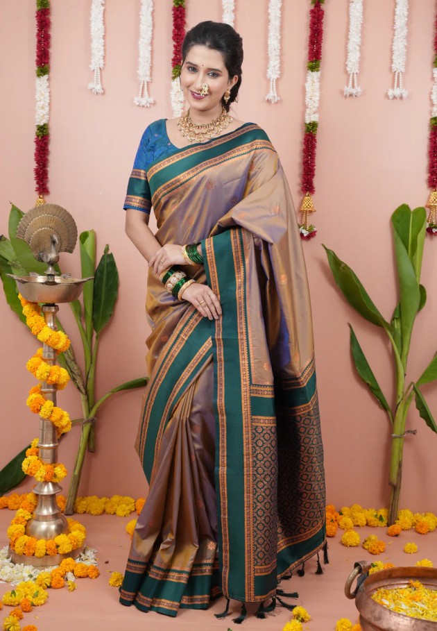 Pure Soft Silk Ethnic Zari Woven Paithani Saree