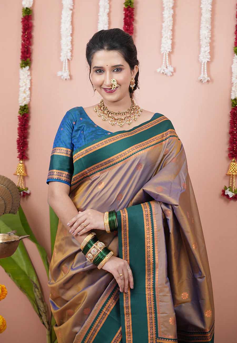 Pure Soft Silk Ethnic Zari Woven Paithani Saree