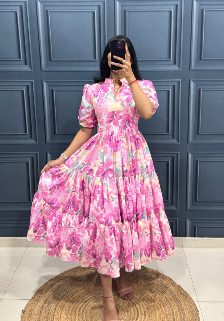 Blush Bloom Cotton Midi