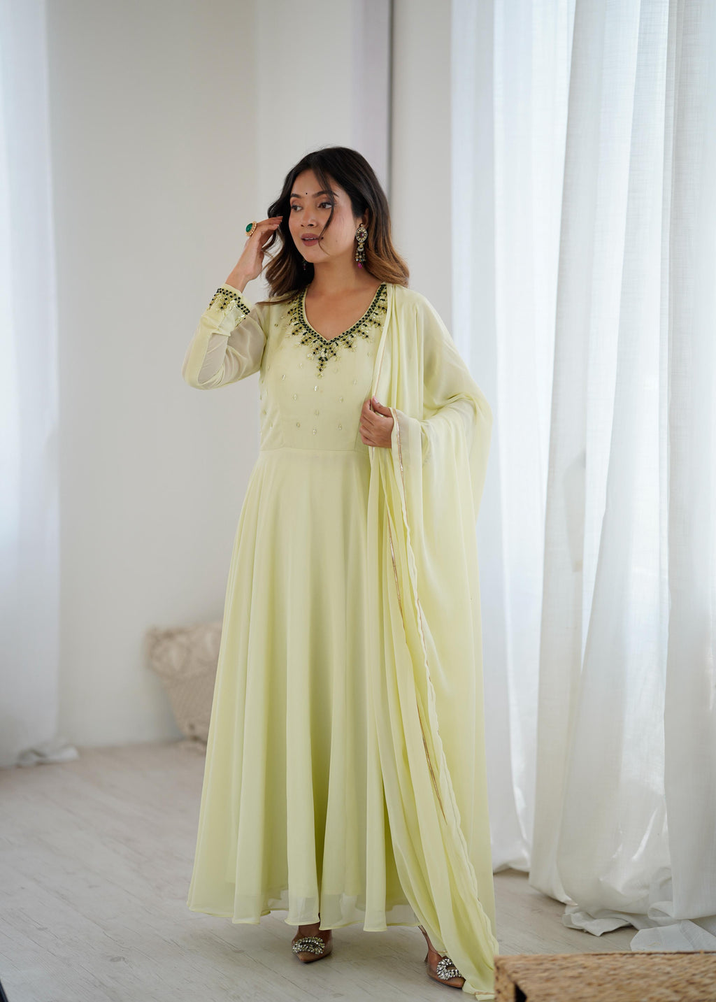 Zehra Embellished Flow Anarkali