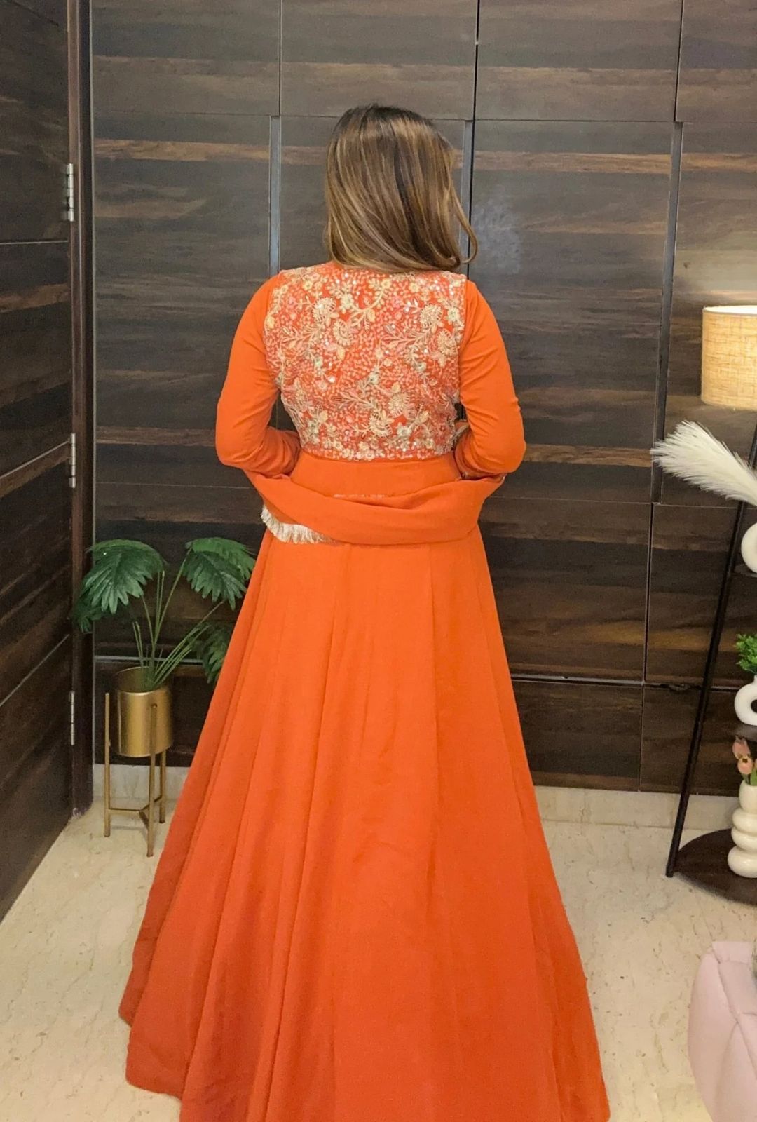 Meher Orange Bloom Anarkali