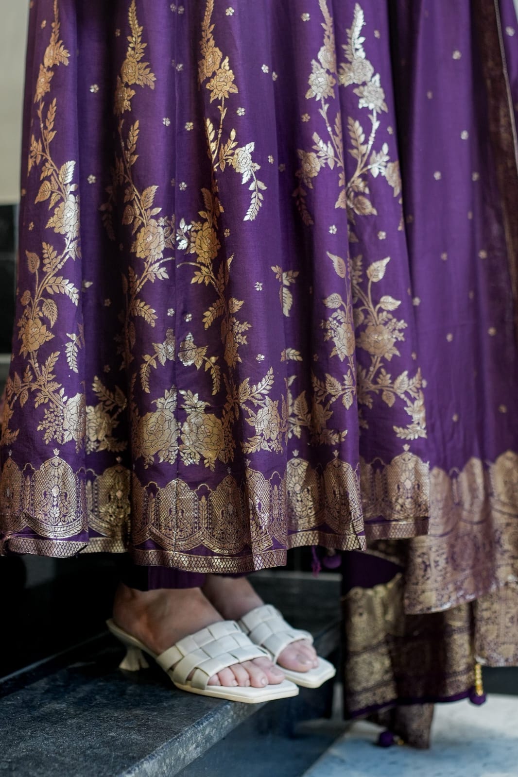 Mehfil Purple Silk Anarkali