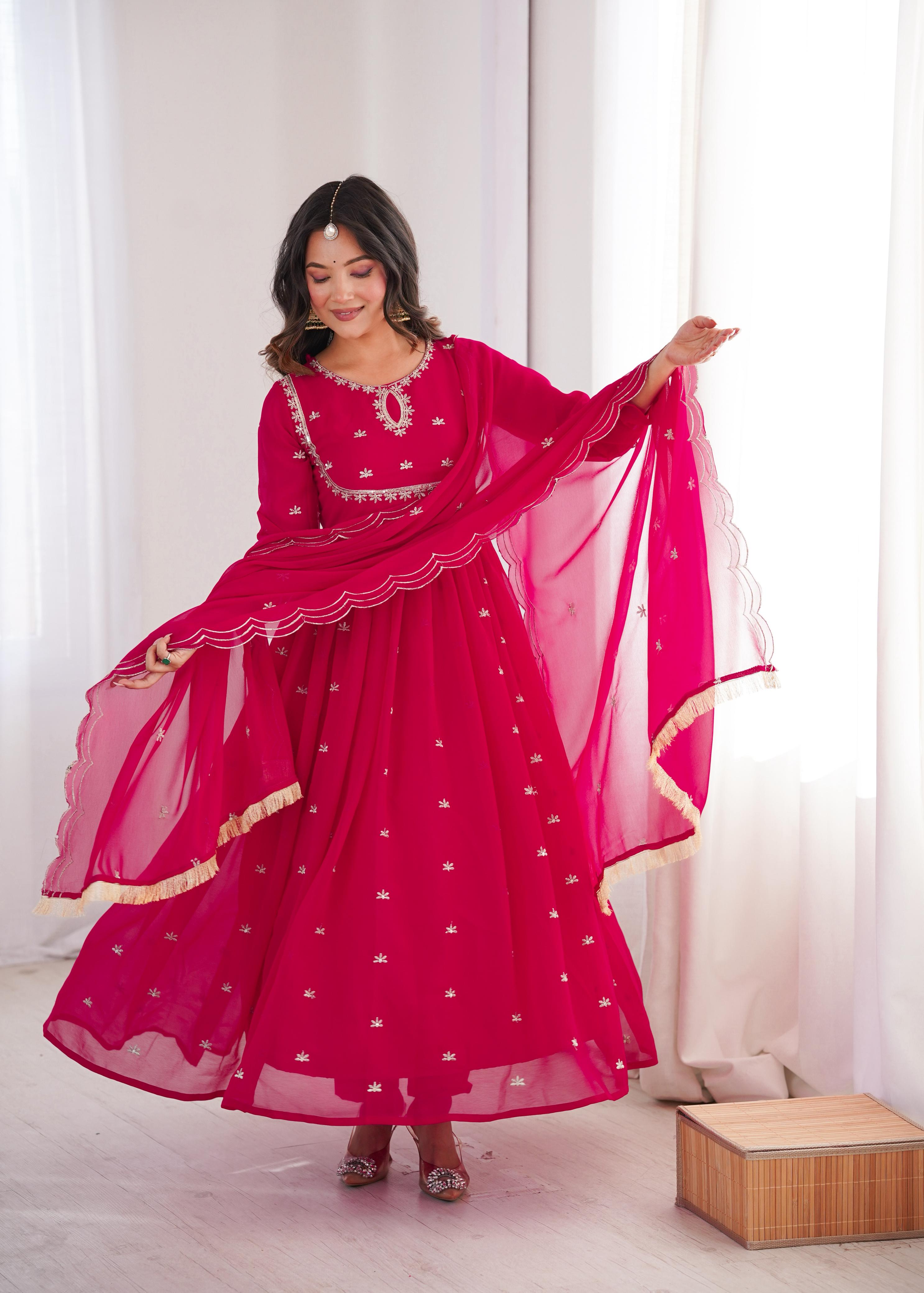 Rose Pink Anarkali