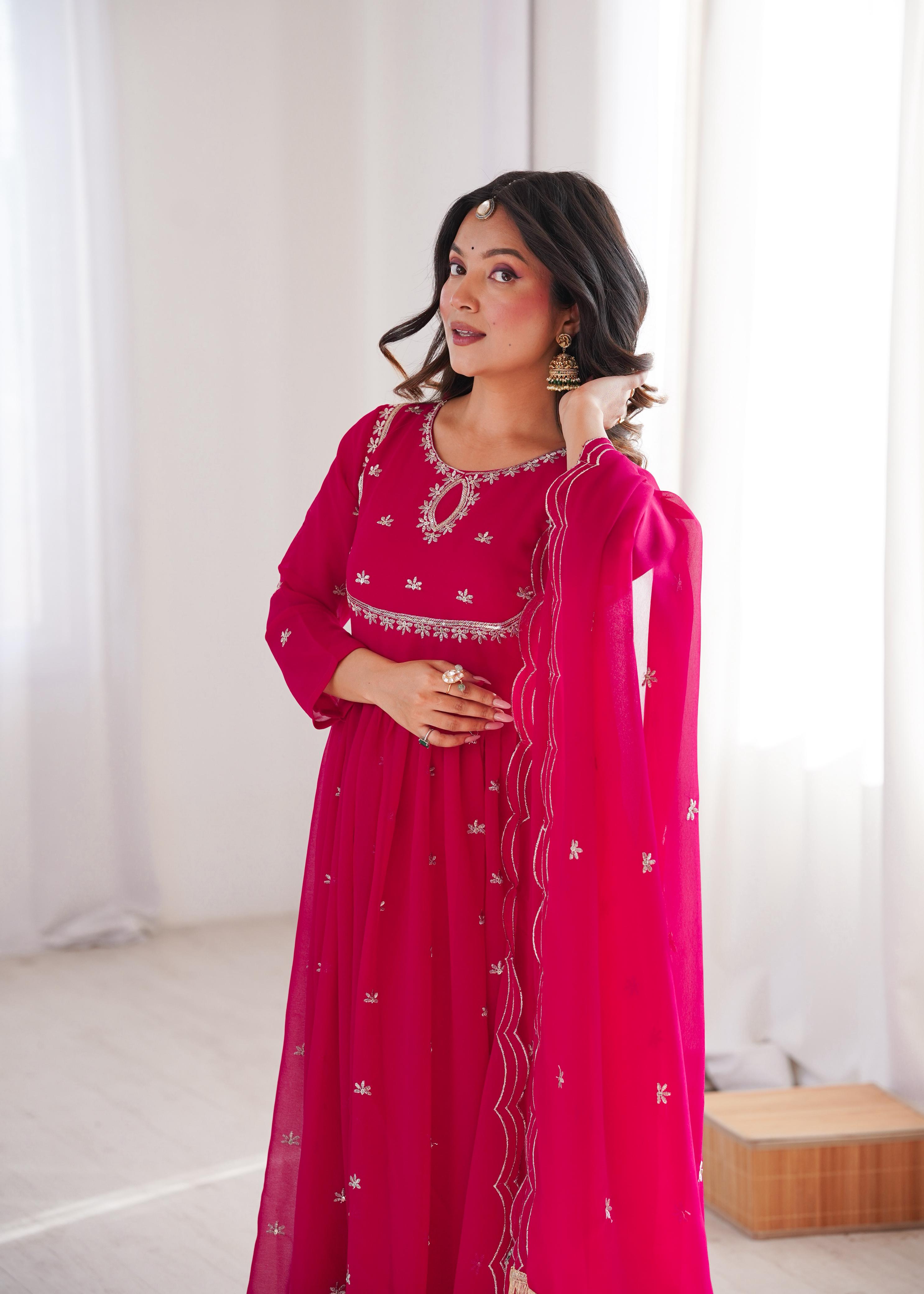 Rose Pink Anarkali