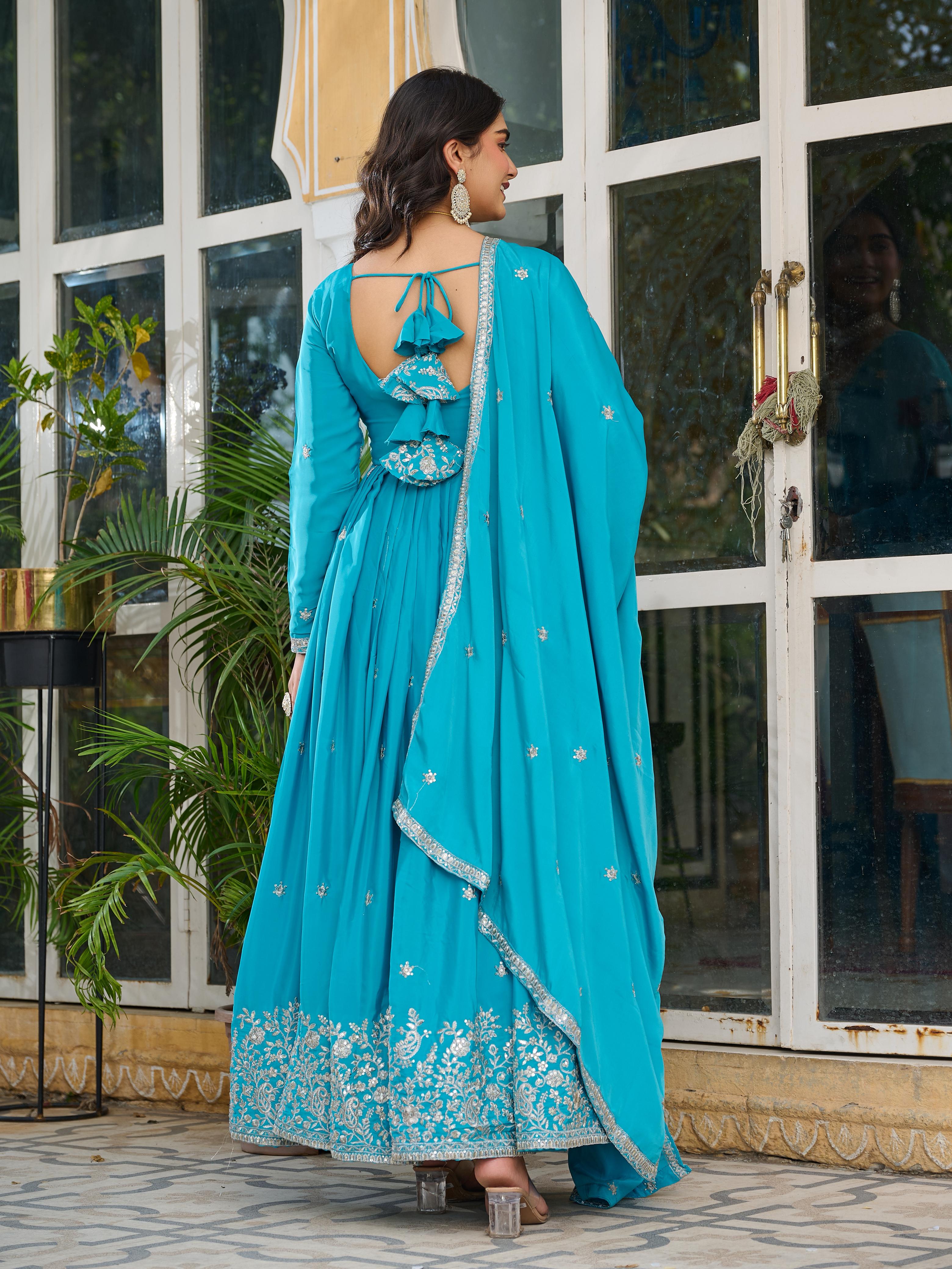 Meher Blue Anarkali