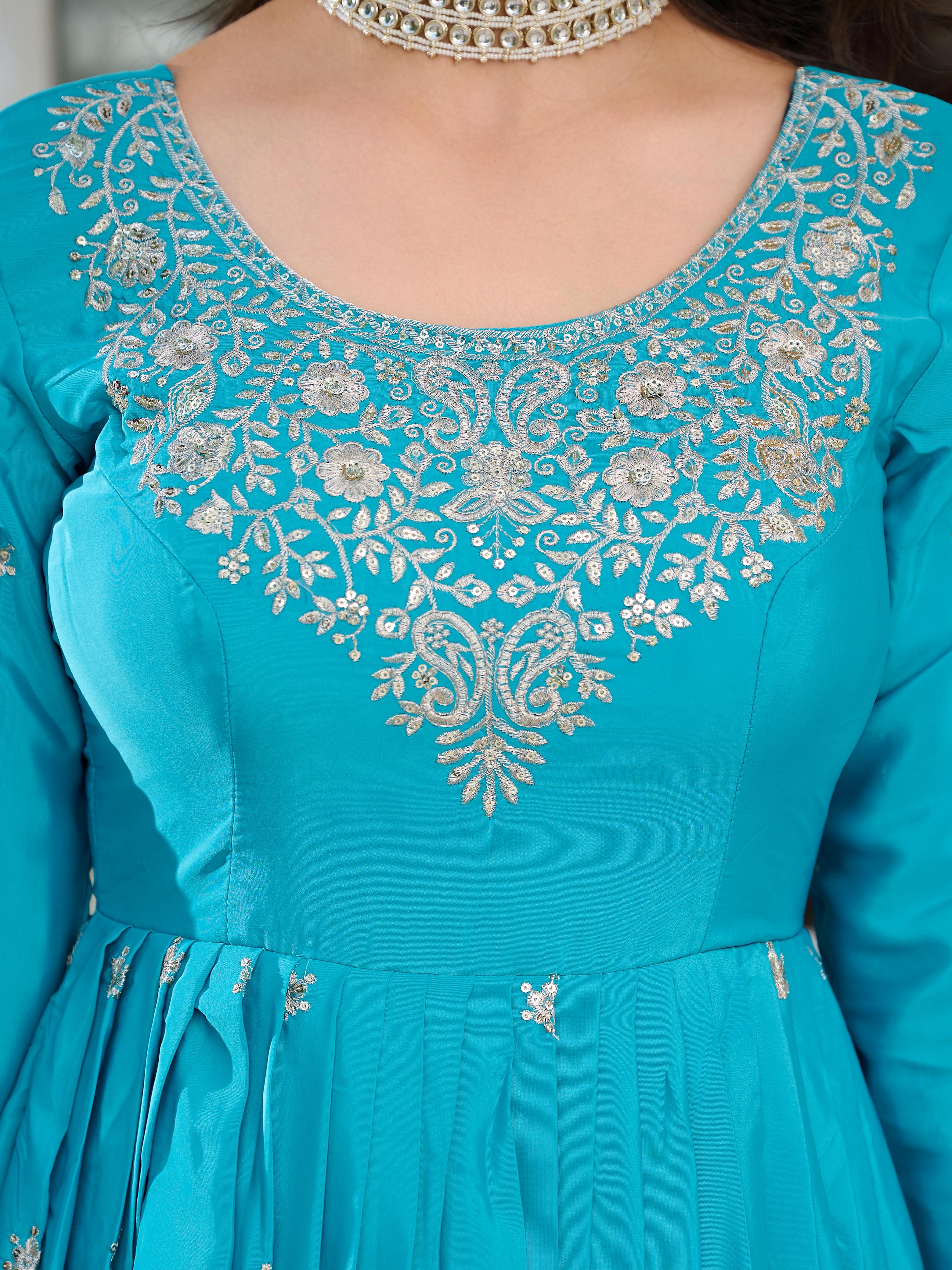 Meher Blue Anarkali