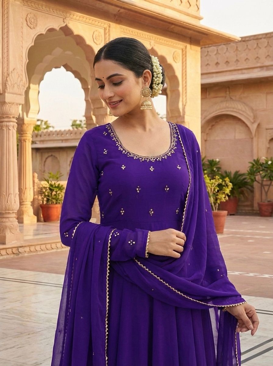 Purple Grace Anarkali